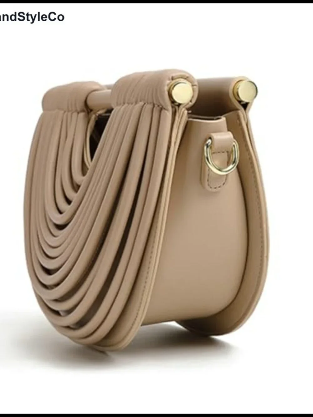 Woven Faux Leather Hobo Bag Semicircle Tote Crossbody Shoulder Handbag